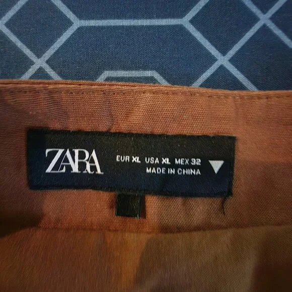 Brown Zara Faux Suede Lace-Up Mini Skirt | XL - Picture 5 of 8